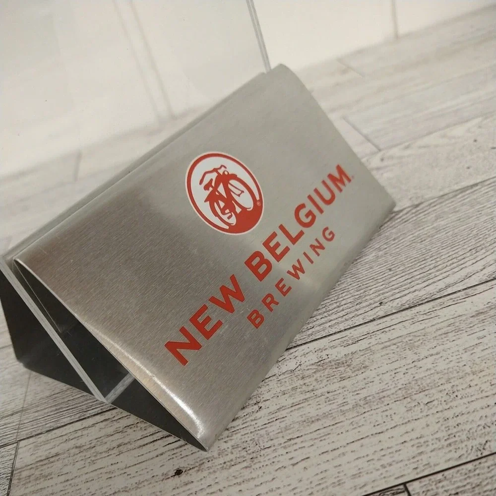 New Belgium‎ Brewing Co Fat Tire Bike Tabletop Acrylic Sign Holder Bar Decor
